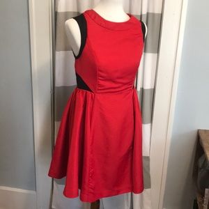 ❤️🖤Red & Black Fit & Flare Dress WITH POCKETS!